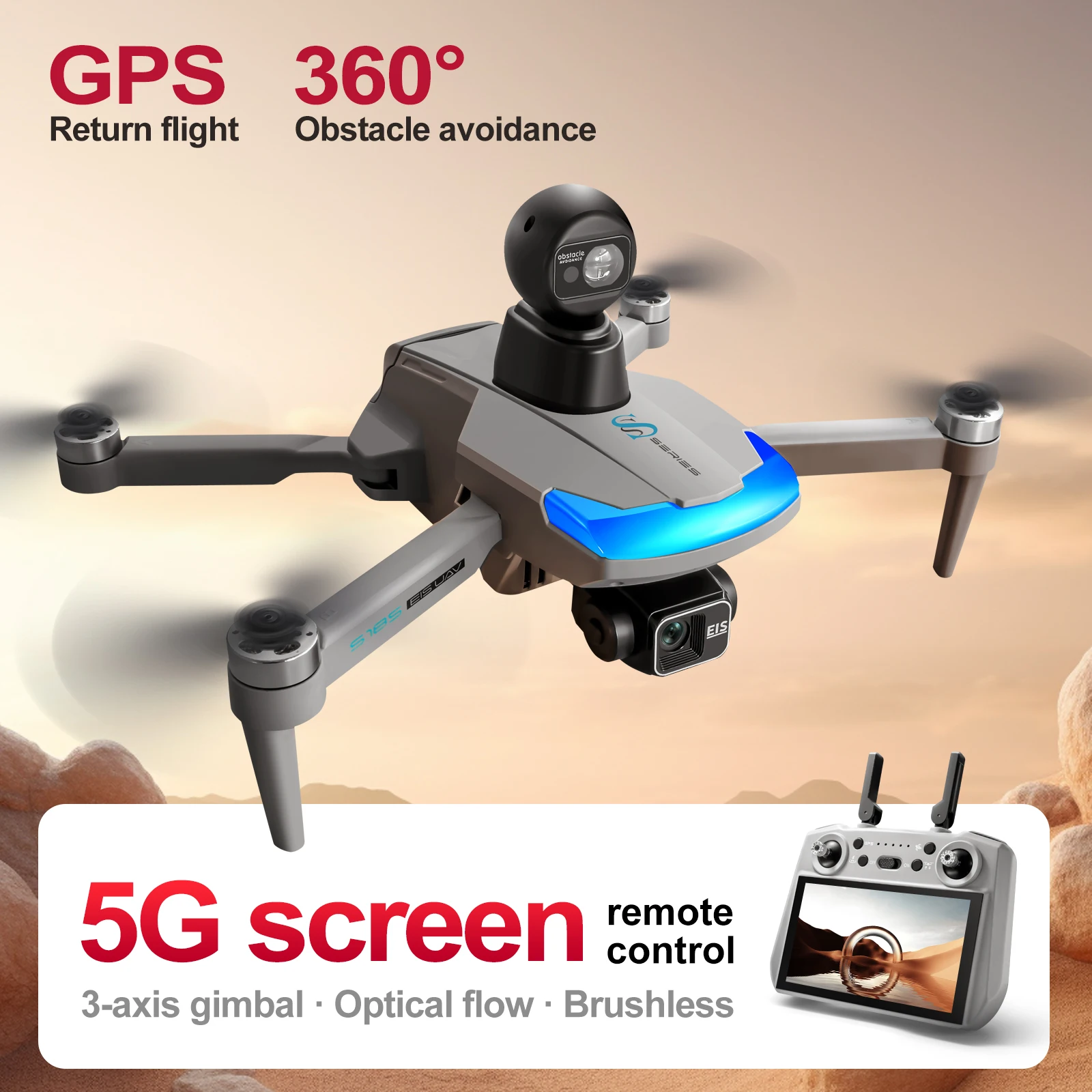 Drone Photogrammetry - S185 Professionele Drone 2.7K HD Dubbele