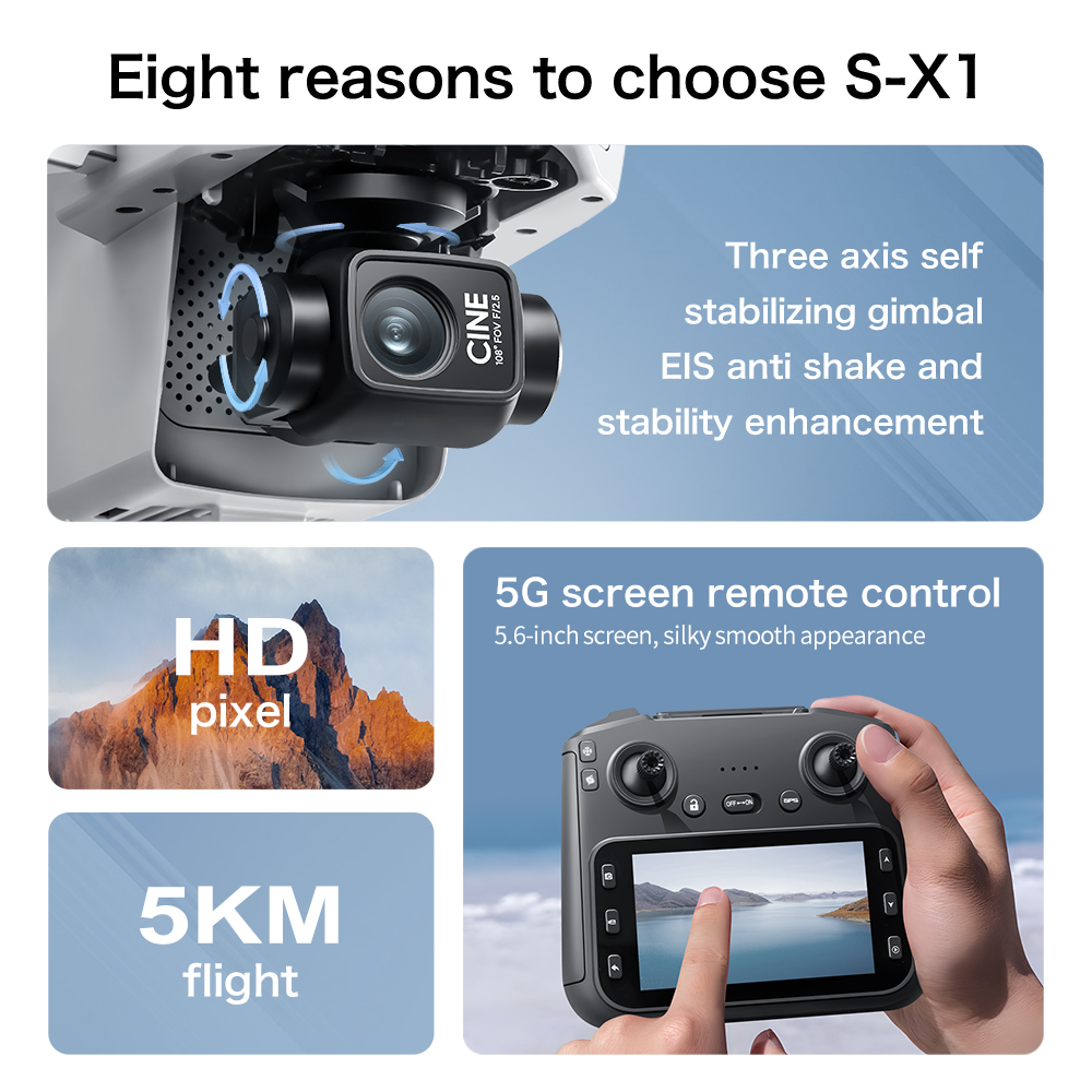 Originele S-X1 Drone 8K HD Pro - Drone Photogrammetry recensie en prijs